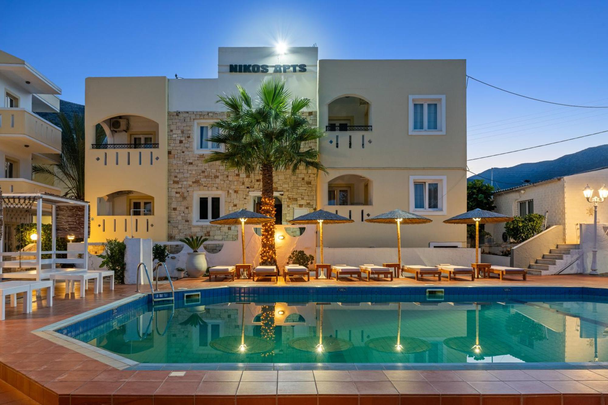 Nikos Apartments Stalida Esterno foto